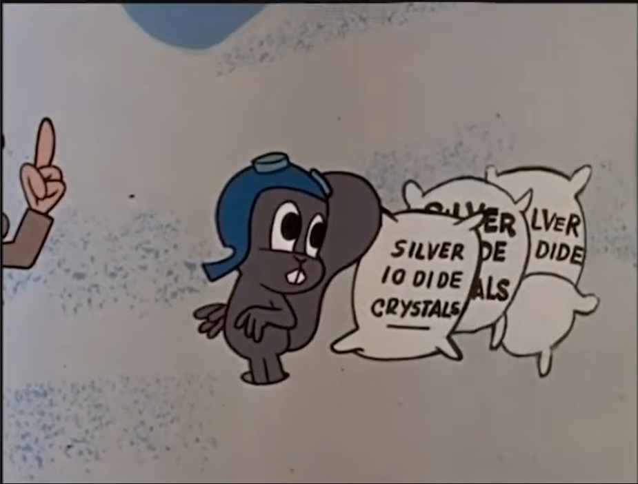 RealCaptainAl's tweet photo. Creating Snow with Silver Iodide! Rocky &amp; Bullwinkle Aired May 13, 1962. "Topsy Turvy World" Aired May 13 1962 is the 14-part Christmas story arc of the animated series The Rocky and Bullwinkle Show originally aired on NBC during its third season. Decades of Weather Manipulation! https://t.co/8yZQkE87JH