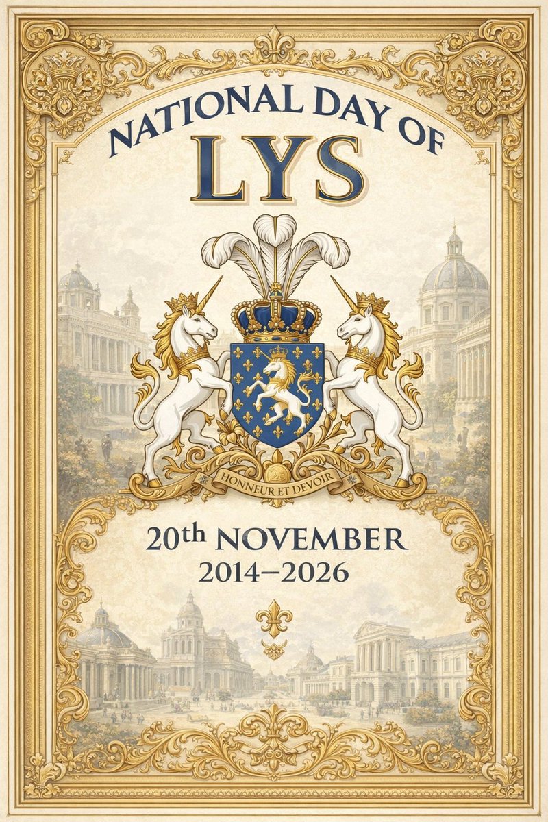 LysGov's tweet photo. The Lys National Day is... 20TH NOVEMBER
#NationalIdentity #NationalDay #LyseneDay #LysianDay #PublicHoliday #PrincipalityofLys #Lys #PrinceofLys #Micronation #Principality #Europe #StateCraft #MicroState #CityState #NewNation #Renaissance #LysNationalIdentity #Europe #Lysene https://t.co/xZNd6zmlbp