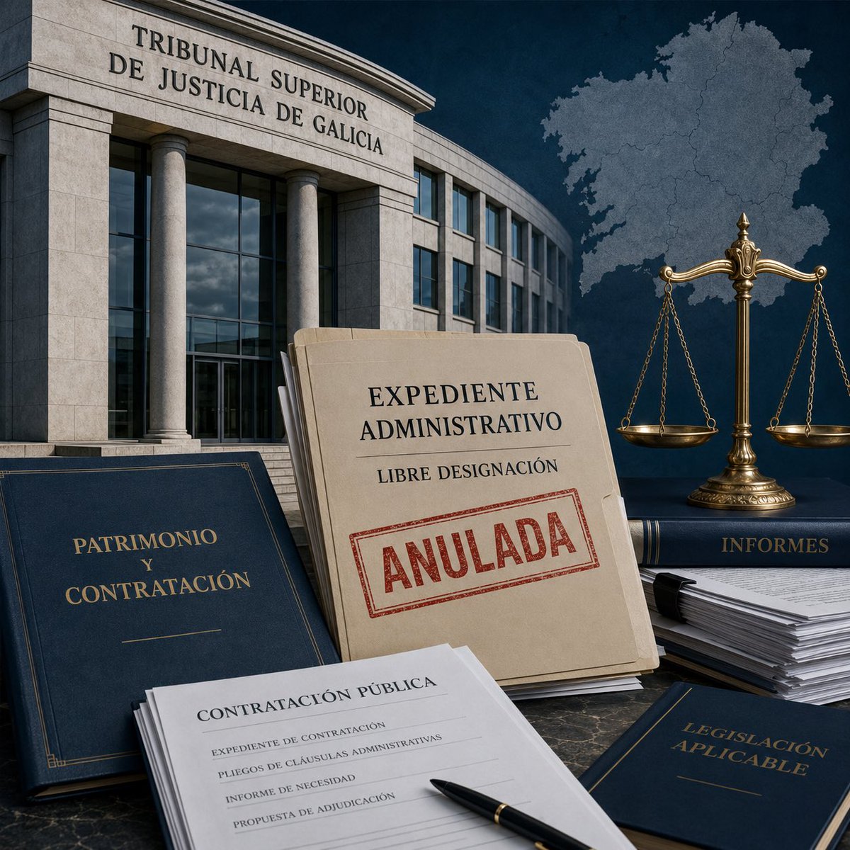 libredesignacio's tweet photo. La STSJ Galicia nº 211/2026, de 8 de abril, anula la conversión a libre designación de la Jefatura de Servicio de Patrimonio y Contratación de la Diputación de A Coruña. La Sala rechaza que la “transversalidad” del servicio, la presidencia del Comité Antifraude, la participación en mesas de contratación o la complejidad técnica de la contratación pública justifiquen por sí mismas el abandono del concurso. La libre designación exige acreditar funciones auténticamente directivas o una especial responsabilidad legalmente relevante, no meras afirmaciones genéricas. La capacidad técnica, los conocimientos especializados y la experiencia profesional deben valorarse, ordinariamente, mediante procedimientos objetivos de mérito y capacidad.

STSJ Galicia) n.º 211/2026, de 8 de abril (rec. 448/2025) [ECLI:ES:TSJGAL:2026:2124].