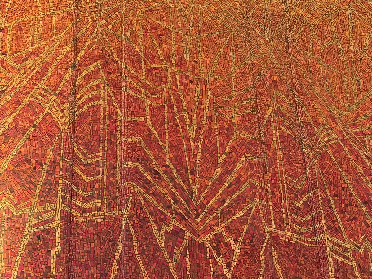 Eric_Erins's tweet photo. Dipped into the women’s shoe department at Printemps to finally take in Hildred Meière’s monumental mosaics from 1931. Originally installed for a bank that occupied the space. This room had been closed to the public for years until Printemp stepped in to restore and reopen it. https://t.co/OEmawt74gI