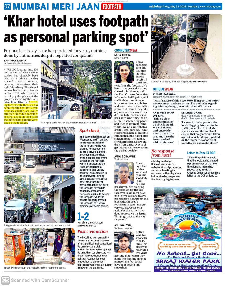 satejss's tweet photo. An illegally parked car on the footpath.
#satejshinde #middayindia #foothpath #illegal #parking
https://t.co/VV7JkXHW6p https://t.co/xSSJd3iBDA