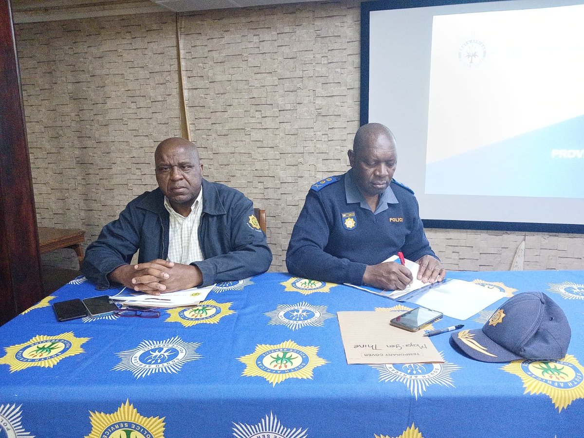 SAPoliceService's tweet photo. #sapsGP [BOOTS ON THE GROUND: WEEKEND PROVINCIAL OPERATION  SHANELA II IN TSHWANE DISTRICT]

The #SAPS Tshwane District Commissioner, Major General Samuel Thine, joined by Gauteng Provincial Heads Brigadier Levy Mere and Brigadier Solang Dibakoane, together with @TMPDSafety Brigadier Elvis Ndlovu and Gauteng senior management, were briefed on the crime situation within the policing precinct in Tshwane District, where #OperationShanela 2 multi-disciplinary forces will be conducting operations today.

Stakeholders who joined the briefing include the Department of Home Affairs, Tshwane Metropolitan Police Department and GGT 2030.

The teams were briefed on the crime patterns in the identified areas. The operation will assist the affected police station in efforts aimed at reducing crime and enhancing safety within the communities. #PoliceVisibility #PartnershipPolicing ST