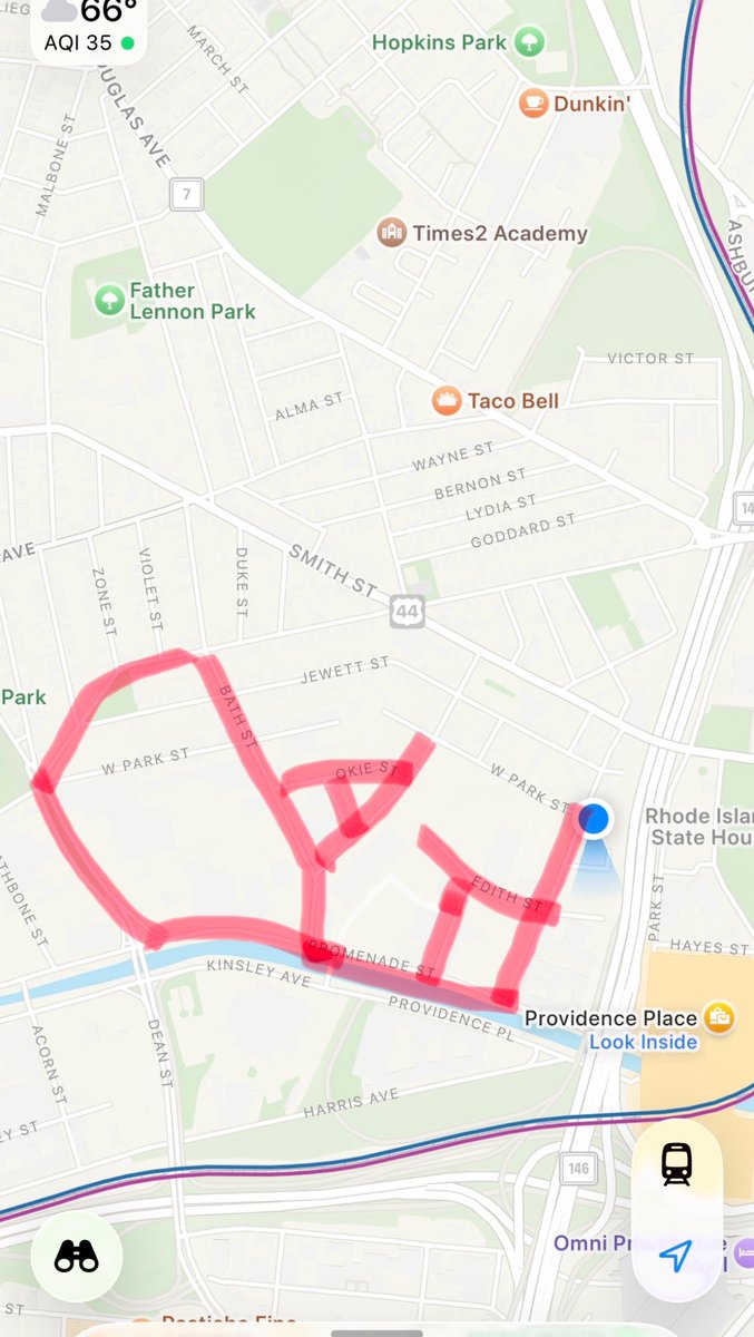 Provydense's tweet photo. Day 88 of walking every street in Providence. 

Happy long weekend everybody. https://t.co/VfxNs1YRJq