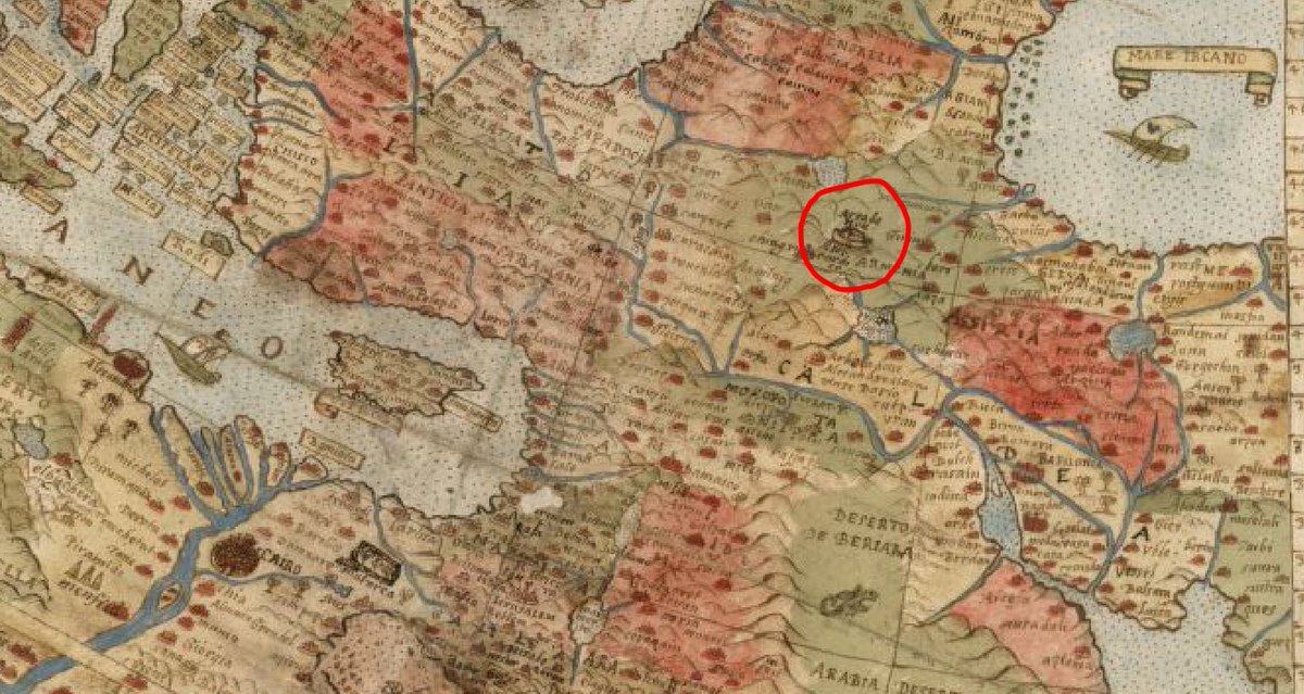Chronocivilis's tweet photo. @BrightInsight6 On the 1587 map by Urbano Monte, largest known early map of the world, Noah’s Ark is interestingly placed in the region between modern-day Turkey and Armenia. https://t.co/3WzctUpshR