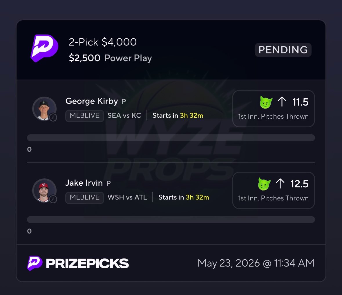 WyzeProps's tweet photo. Let’s make a deal 😈 

If this play hits, you join vip. If it doesn’t hit, I’ll giveaway a free $100 to someone that likes/rt’s.. ❤️ 

Deal? 🤝 

https://t.co/fD2C26tqE3 https://t.co/jhoCQCFh1m