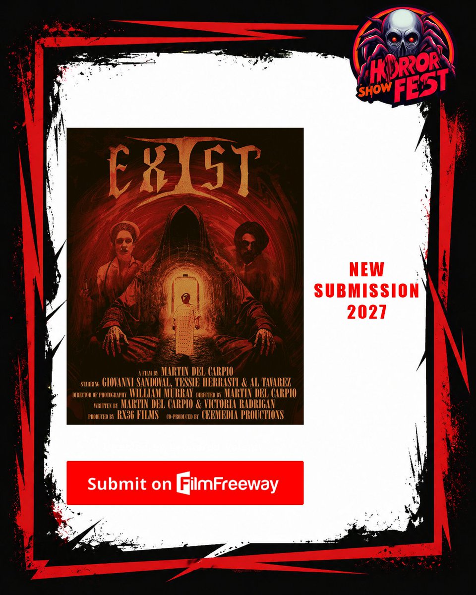 HorrorShowfest's tweet photo. OPEN CALL, SUBMIT YOUR FILM: https://t.co/WKeB6jJ1Qu #filmfestival #horror #corto #lungometraggio #cortohorror #cinemaindipendente #shortfilm #horrormovie #opencall #FilmFreeway #indiehorror #indiemovie #horrorshort #shorthorror #horrorfeature #horrorfan https://t.co/mCOCDRr9c9
