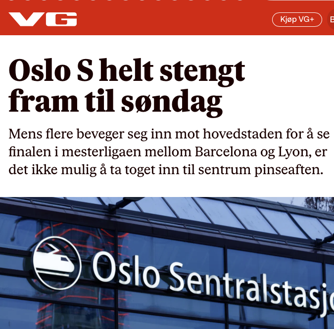 Pumpn_Giggle's tweet photo. Oslo S stengt i pinsen. Genialt miljøtiltak:
Reiseforbud forkledd som signalarbeid.
#Miljø #Pinse #Nyheter https://t.co/iym3MMP7Uz