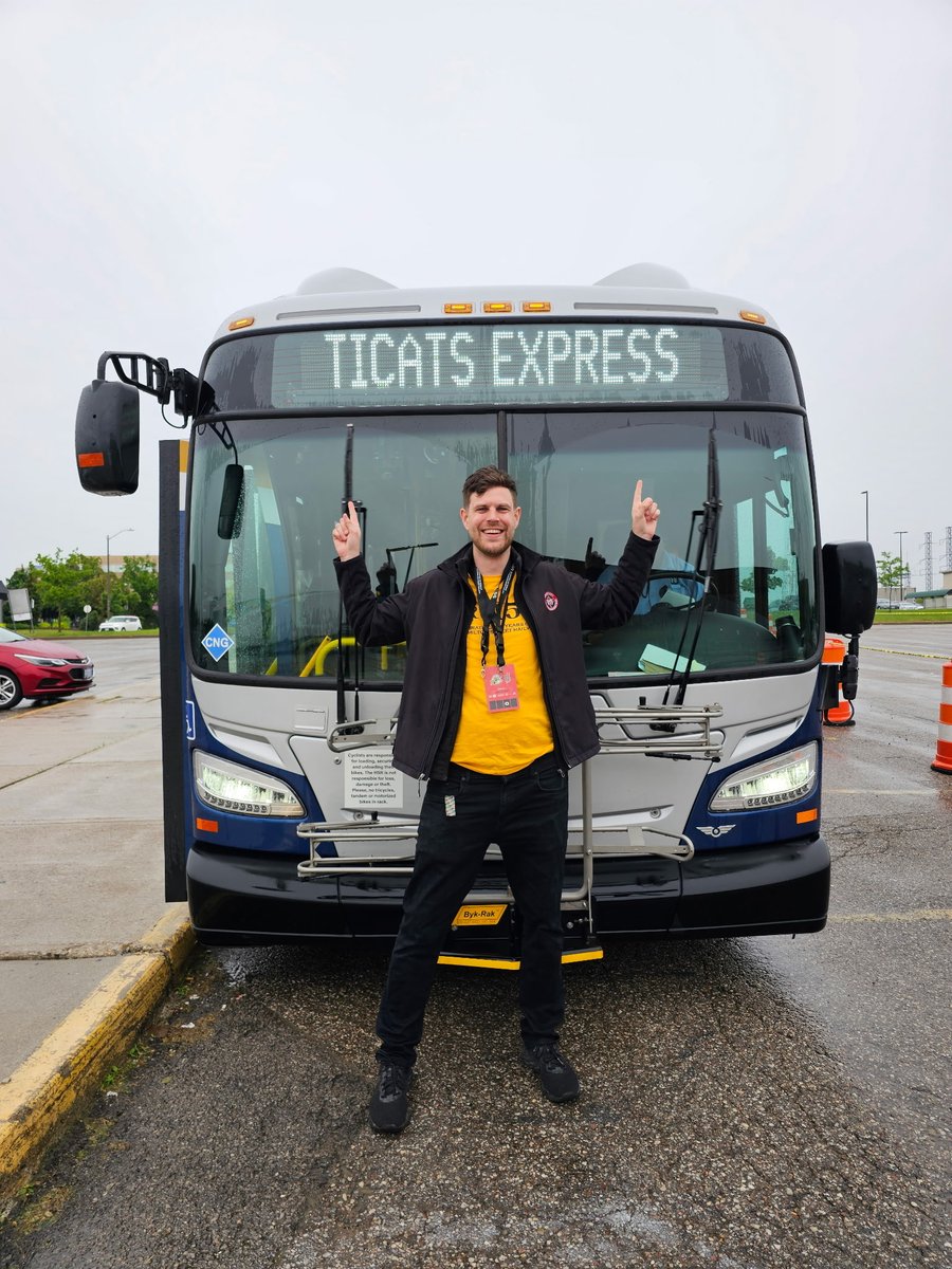 hsr's tweet photo. The 2026 Ticats season kicks off  🏈
Heading to the game? Skip the stress of parking and hop on any HSR bus using your game ticket. Take advantage of the HSR Ticats shuttle for a direct ride from key locations  straight to the stadium. Plan your trip: https://t.co/gsQsOv9MtF https://t.co/rjA8OrK5yE