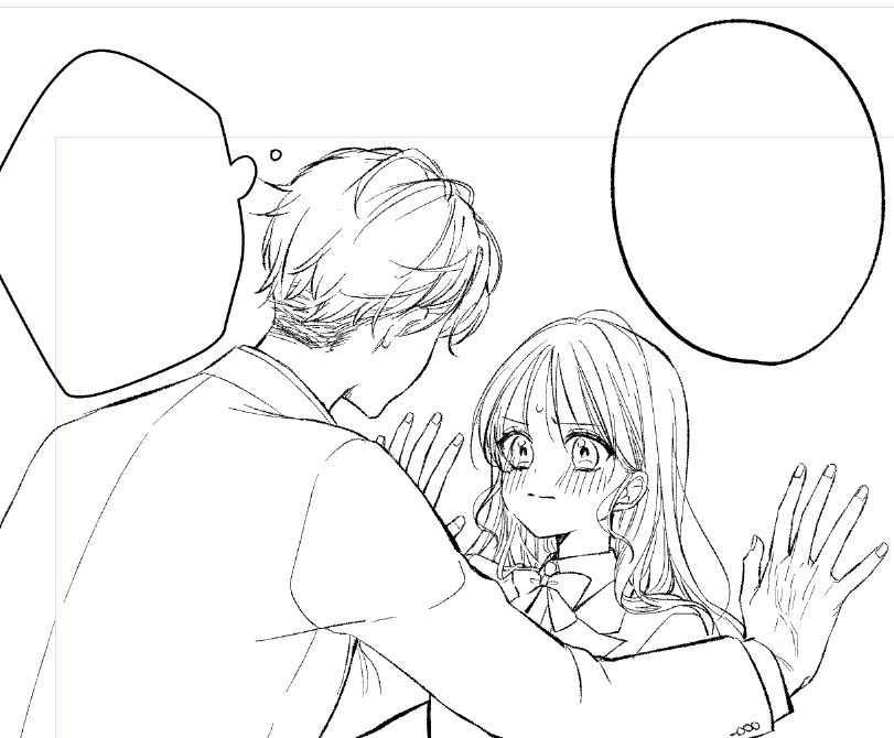 雲生さんの後頭部がわからんけどさにちゃんのお顔がとってもかわいく描けましたwip 