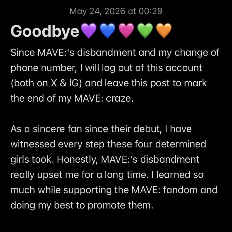 L_for_mave's tweet photo. [My Final Post]

"The dazzling meteors in my heart will never fade."

💜💙🩷💚🧡♾️

#MAVE: https://t.co/0g0B6WTEKP