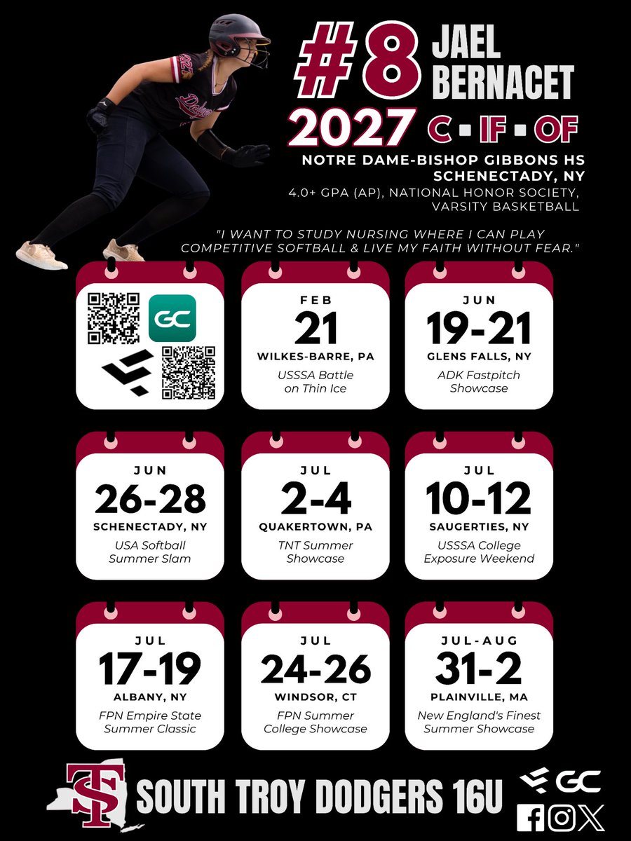 JaelBernacet's tweet photo. Unfortunately HS 🥎 came to an end in the Quarterfinals on Thursday. I’m still so grateful for my team &amp; coach @mccayla33_ for putting so much into our program!

Some HS highlights ⬇️👀

But now, onto travel 🥎 in a few weeks, &amp; I can’t wait to get back with the dodger girls! https://t.co/8CFdZsEA6P