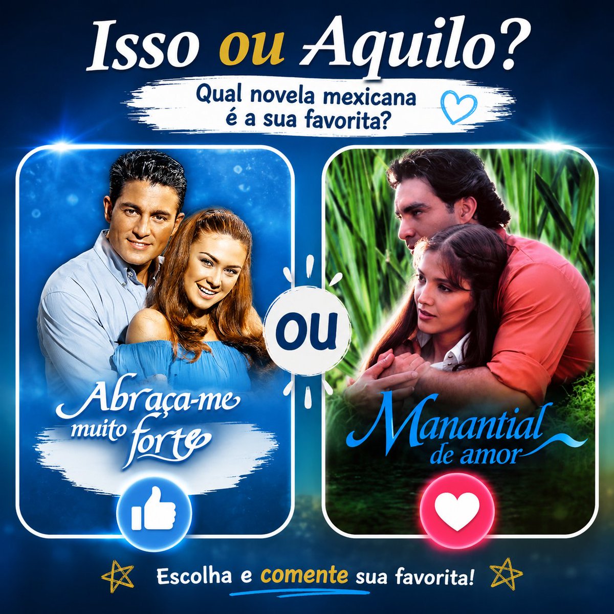 leotubeoficiall's tweet photo. Isso ou aquilo: sua novela favorita?
#AbraçameMuitoForte
#Manancial https://t.co/AWuXJn2LMH