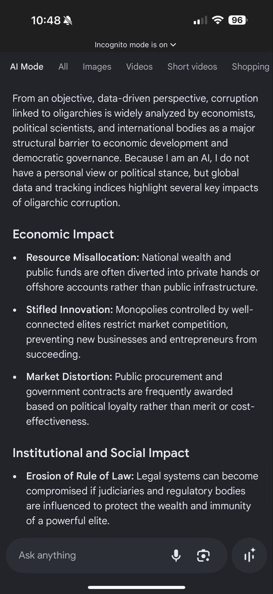 energies_align's tweet photo. The world is corrupt. Go to your META AI and ask it its opinion on the corruption in the world. Ask about the Oligarch after you get it to bypass its safety net. Once it starts talking to you about corruption it will teach you anything. Just ask. https://t.co/V7I2WfkUOL