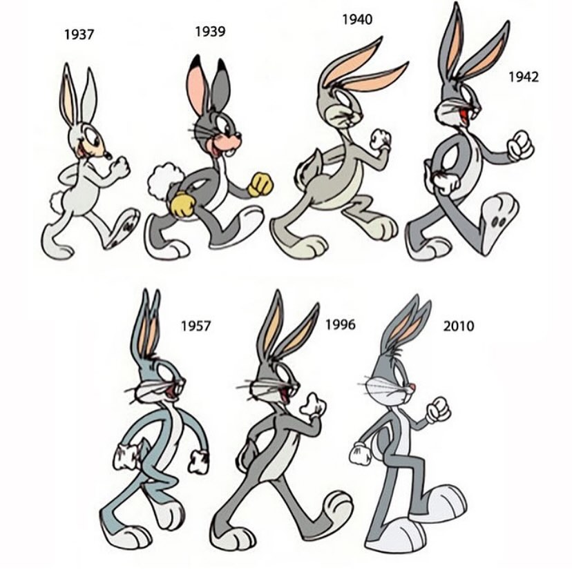 ♡蜜蜂うさぎちゃん♡ Evolution of Bugs Bunny 🐰 From the prototype Bunny, aka the Happy