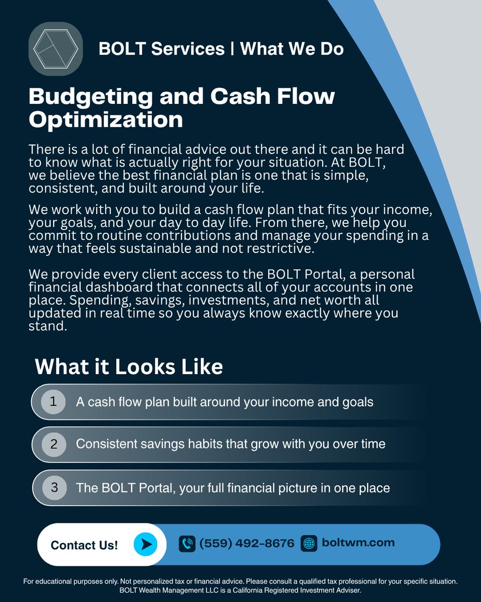 BoltWealth's tweet photo. Most people want to do the right thing with their money. At BOLT, we make it simple. A consistent plan, the right habits, and your full financial picture in one place. Because doing the right thing should not feel complicated. https://t.co/uNZOKJqNuF https://t.co/bIedLhsyOd