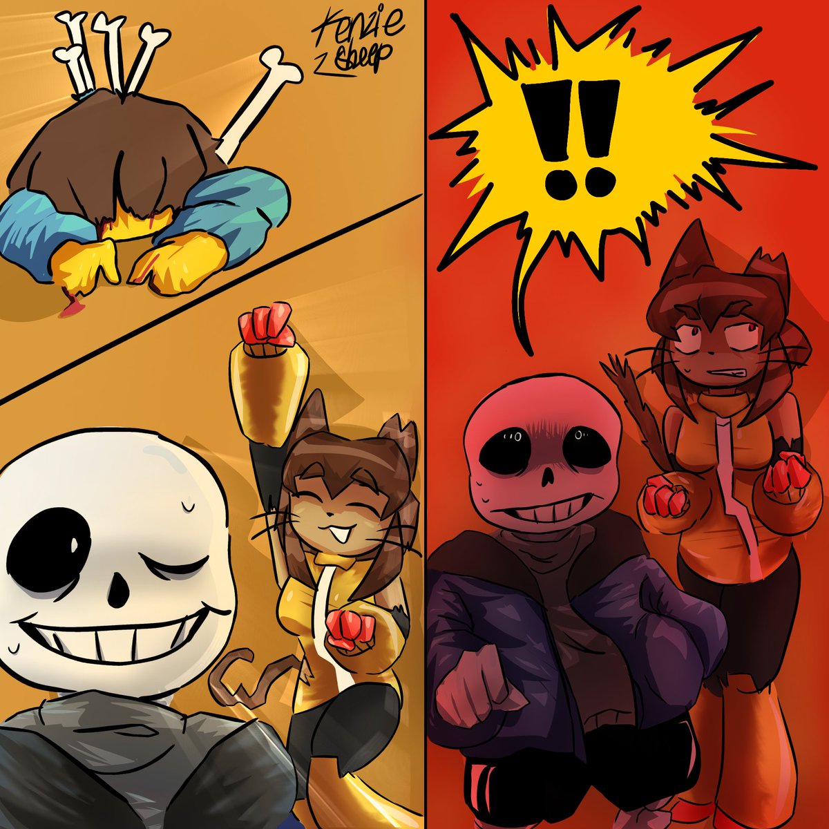 K_enzie__'s tweet photo. GAMEOVERSE X UNDERTALE (genocide) PART 1/?
Since in the context of the genocide route, YOU are the VILLAIN, Sans being the Hero.. so does that mean if Kit and Sans managed to defeat Frisk, the world will still get destroyed??
#gameoverse #Undertale #genocideroute https://t.co/PaXWJJ9tWk