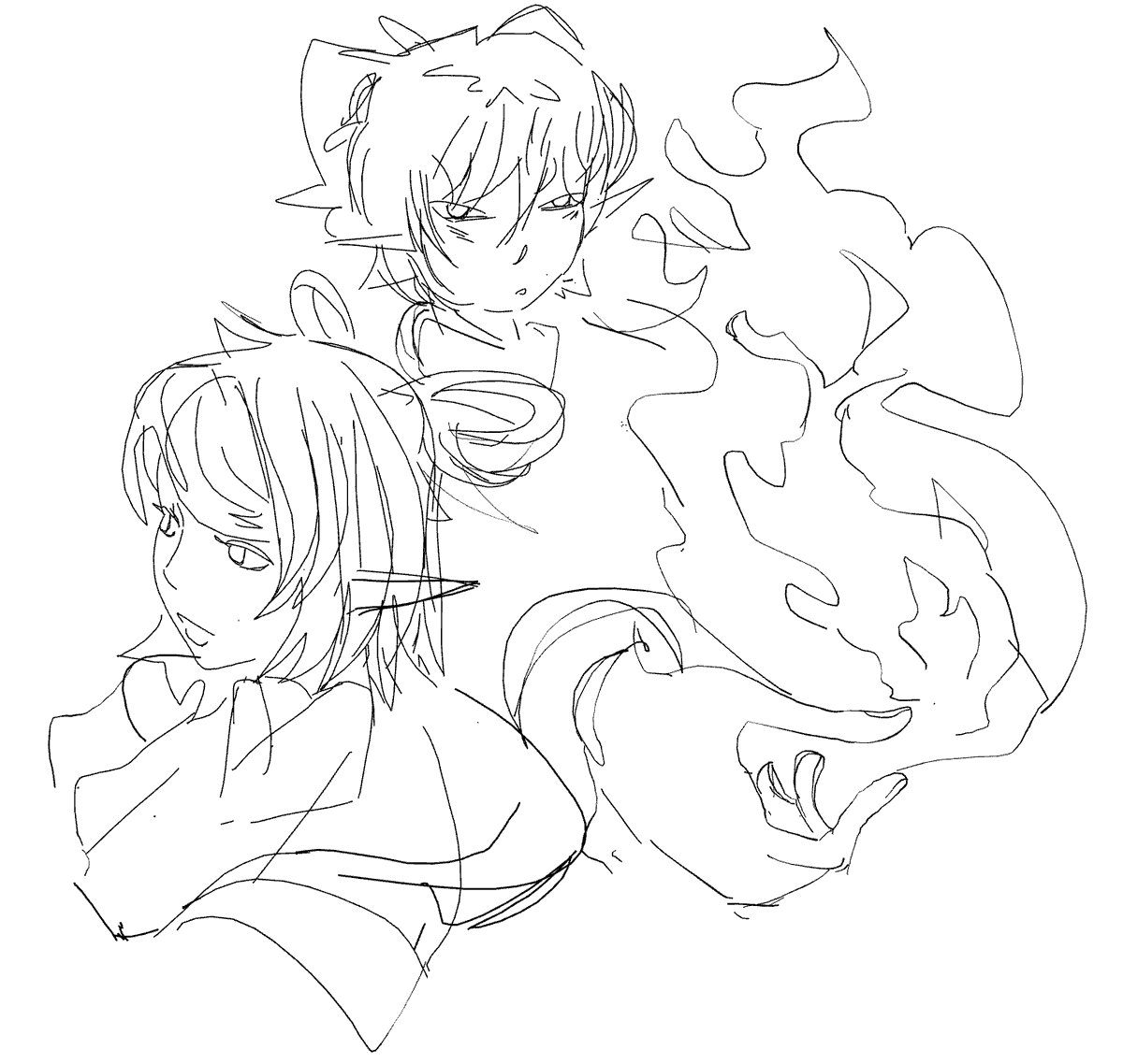 xzxv_9's tweet photo. doodles. going 2 work on getting comfortable w color https://t.co/nyXdBz70jO