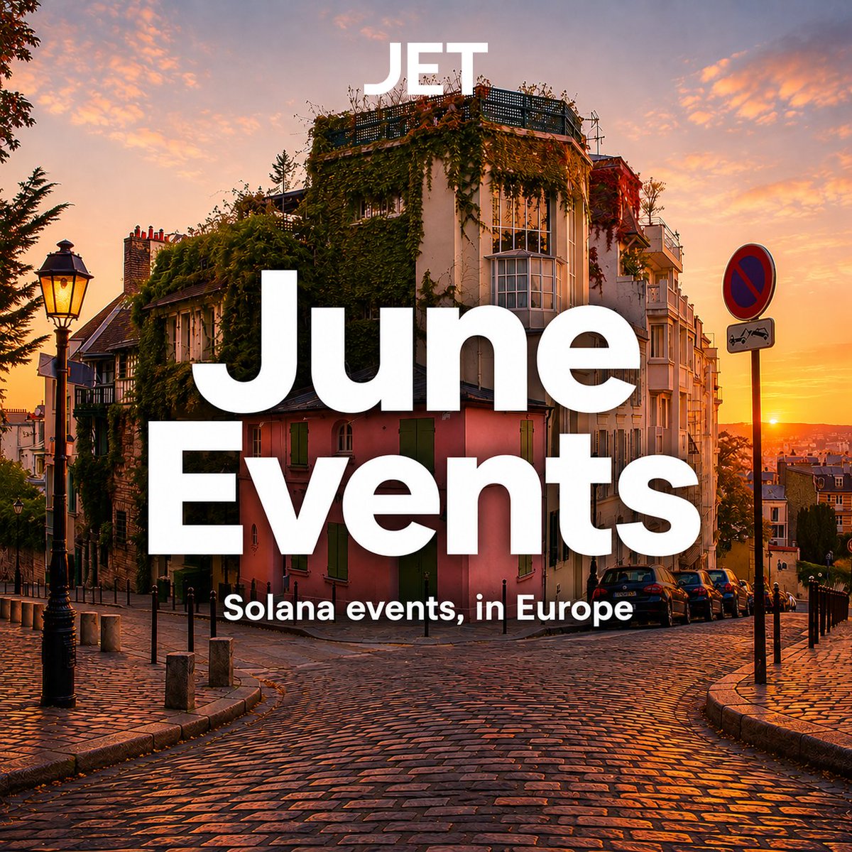 JET_EUROPA_'s tweet photo. The Solana Summer is beginning in Europe. ☀️

From Paris to Berlin, June is going to be busy.

• Proof of Talk - June 2–3 in Paris
• Ferno x JET Pitstop - June 10–12 in Paris
• Solana Summit Germany - June 13 in Berlin

Register below. 👇