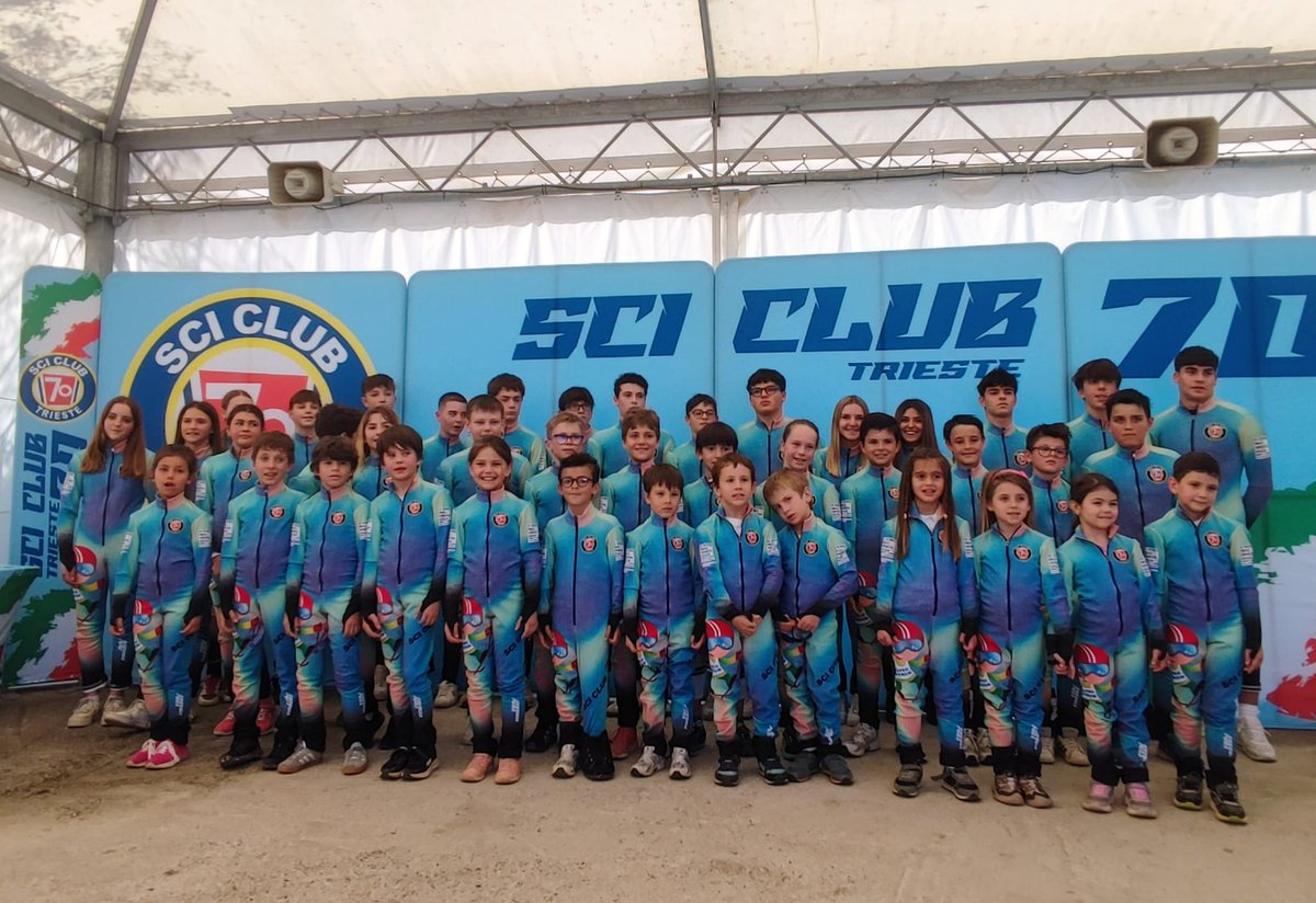 sc70trieste's tweet photo. Festa di fine stagione a #aurisina con la consegna della tuta da gara personalizzata by @energiapura16 al team 70 vincitore del trofeo #biberon 2026 #trieste #sciblub70 #fisifvg https://t.co/rHjg8ENxV0
