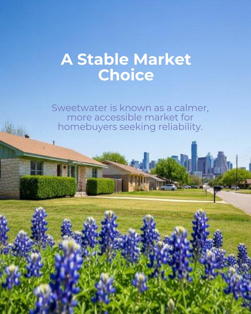 debiemay's tweet photo. Sweetwater stands out for steady prices and real affordability, unlike the volatile swings you see in Austin or Dallas–Fort Worth. 🏡💡

Would you consider a calmer, more accessible market? https://t.co/LPs6TdfwBO
