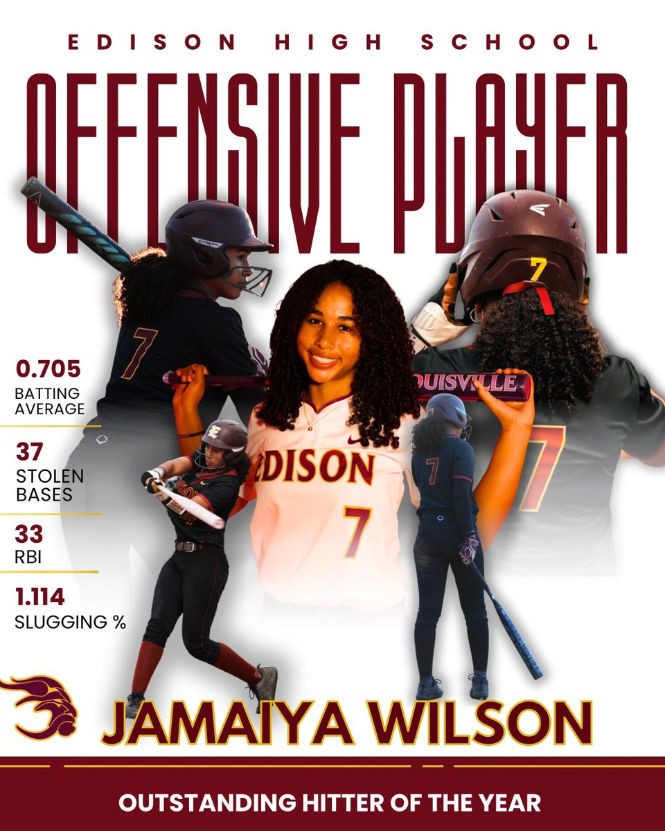 JamaiyaRWilson's tweet photo. Proud to have received SJAA Outstanding Hitter of the Year &amp; All League honors! Grateful for it all and excited for what’s next. #Hitteroftheyear #allleague #twentytwentynine #softball @FactoryInstitu1 https://t.co/zYkWwR2aJJ