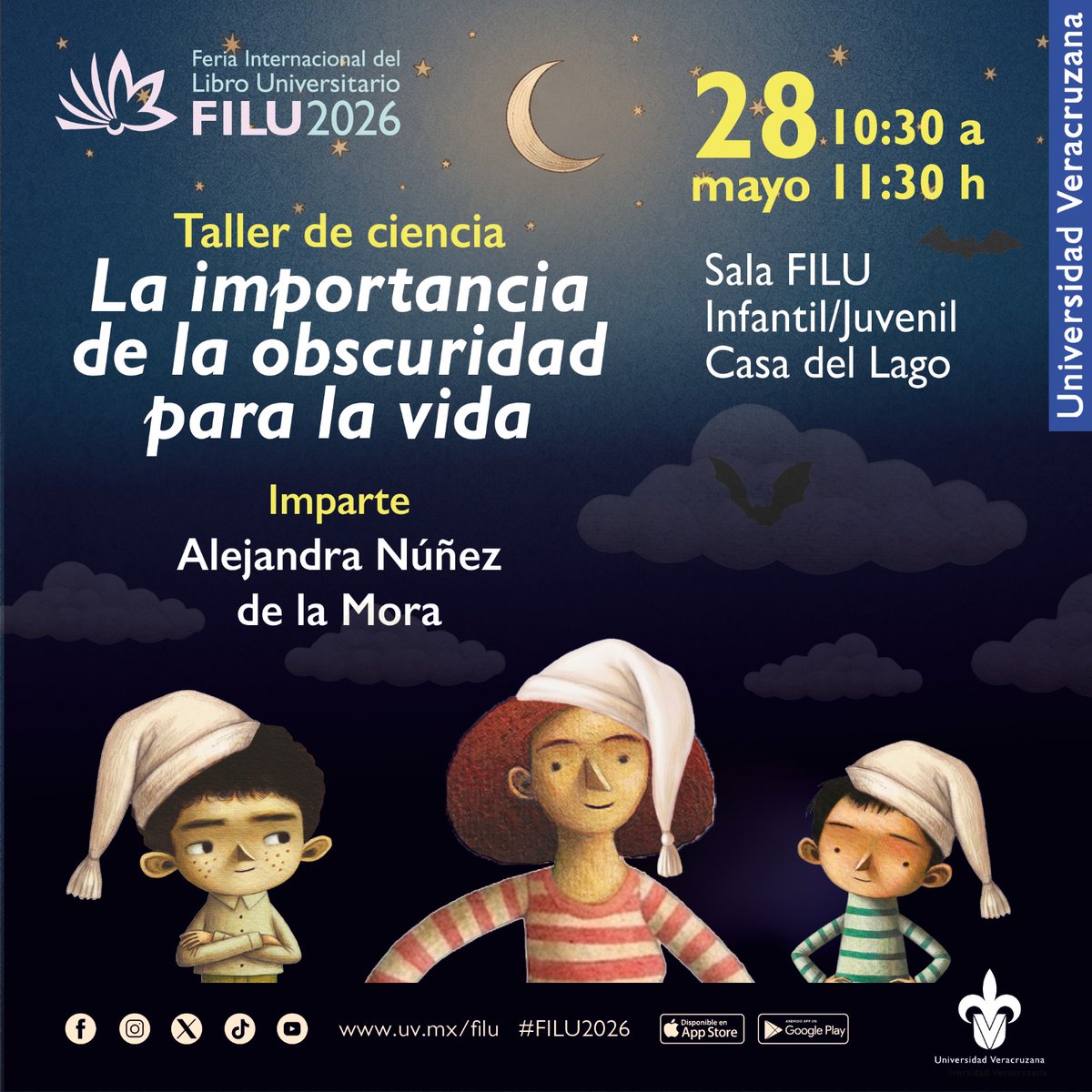 filu_uv's tweet photo. Invitamos a las infancias y juventudes al taller de ciencia La importancia de la obscuridad para la vida. https://t.co/DpkgCn9h6X