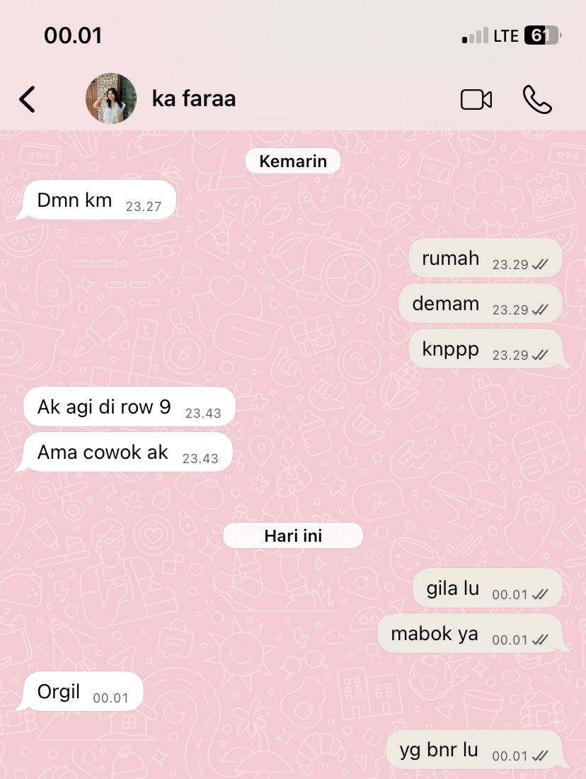 prettyrealllll's tweet photo. lg demam di chat cewe mabok😓 https://t.co/TnjjbLPEBX