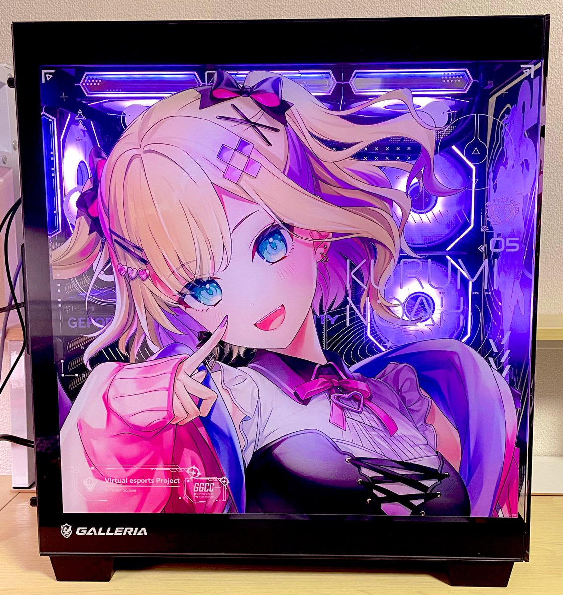 64_daichi's tweet photo. のあちゃんのPC買った！
人生初ゲーミングPC
ガラスパネルもシステムボイスものあちゃんでかわいい
初期不良も無さそうで一安心☺️
 #ぶいすぽコラボPC https://t.co/hSTvQtbGXK