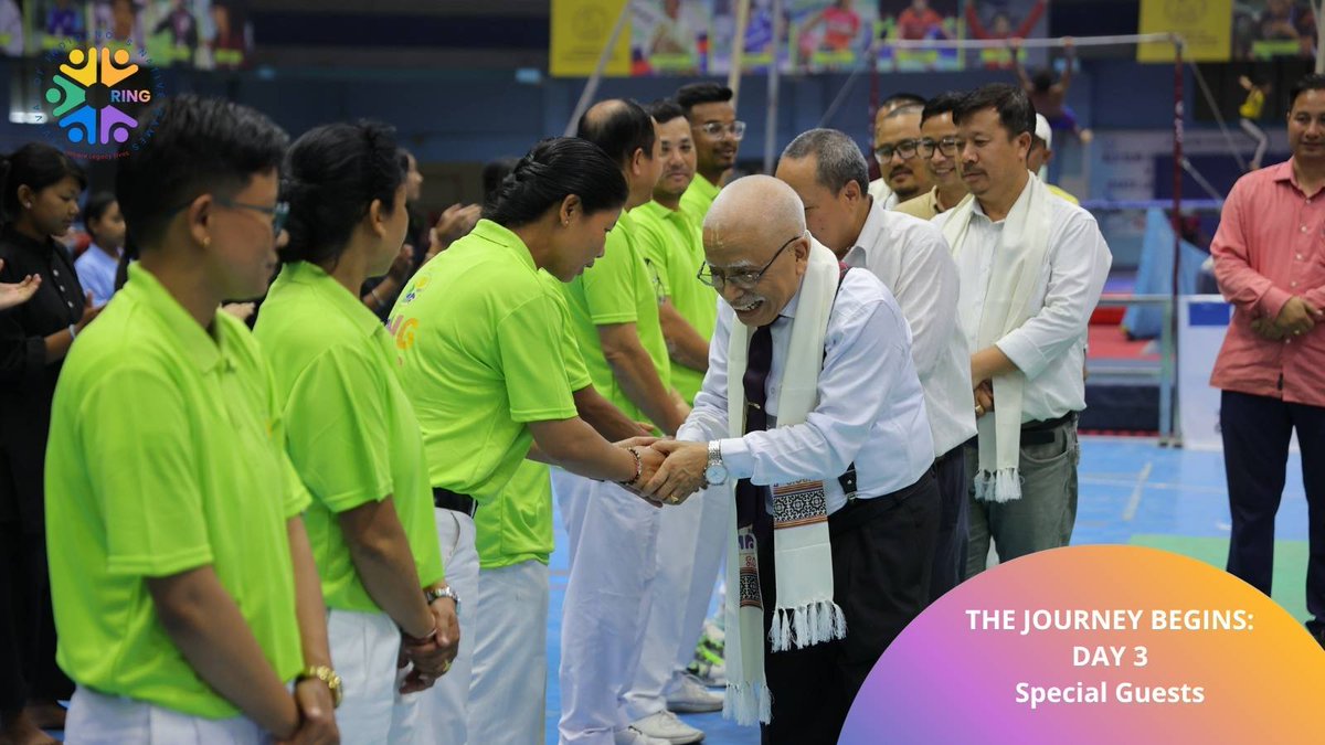 RINGNativeGames's tweet photo. The 3rd day of @RINGNativeGames was attended by distinguished guests including Dr Sinam Rajen Singh, Dr Rajkumar Lenin, Shri Laishram Guna Singh, Smt. Khulem Memtombi Devi, Dr Barindra Sharma Adhikarimayum, &amp; Shri Ningthemba Chingsubam.

#indigenousgames #nativegames #manipur https://t.co/w1Vx3bazX0