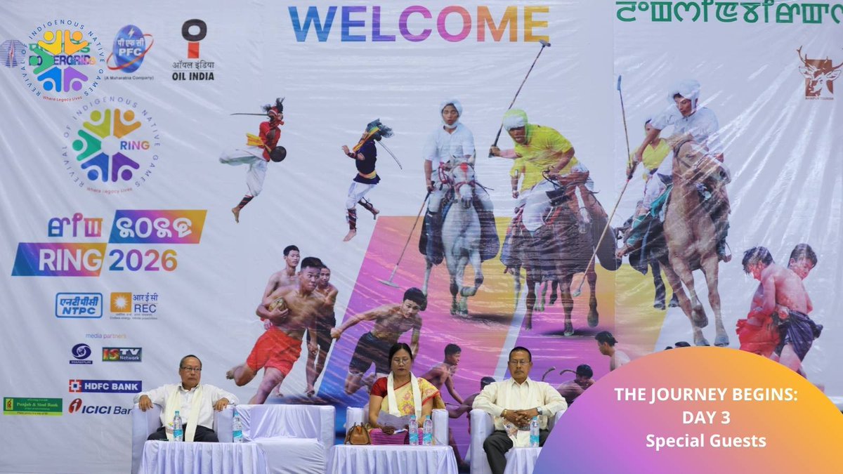 RINGNativeGames's tweet photo. The 3rd day of @RINGNativeGames was attended by distinguished guests including Dr Sinam Rajen Singh, Dr Rajkumar Lenin, Shri Laishram Guna Singh, Smt. Khulem Memtombi Devi, Dr Barindra Sharma Adhikarimayum, &amp; Shri Ningthemba Chingsubam.

#indigenousgames #nativegames #manipur https://t.co/w1Vx3bazX0