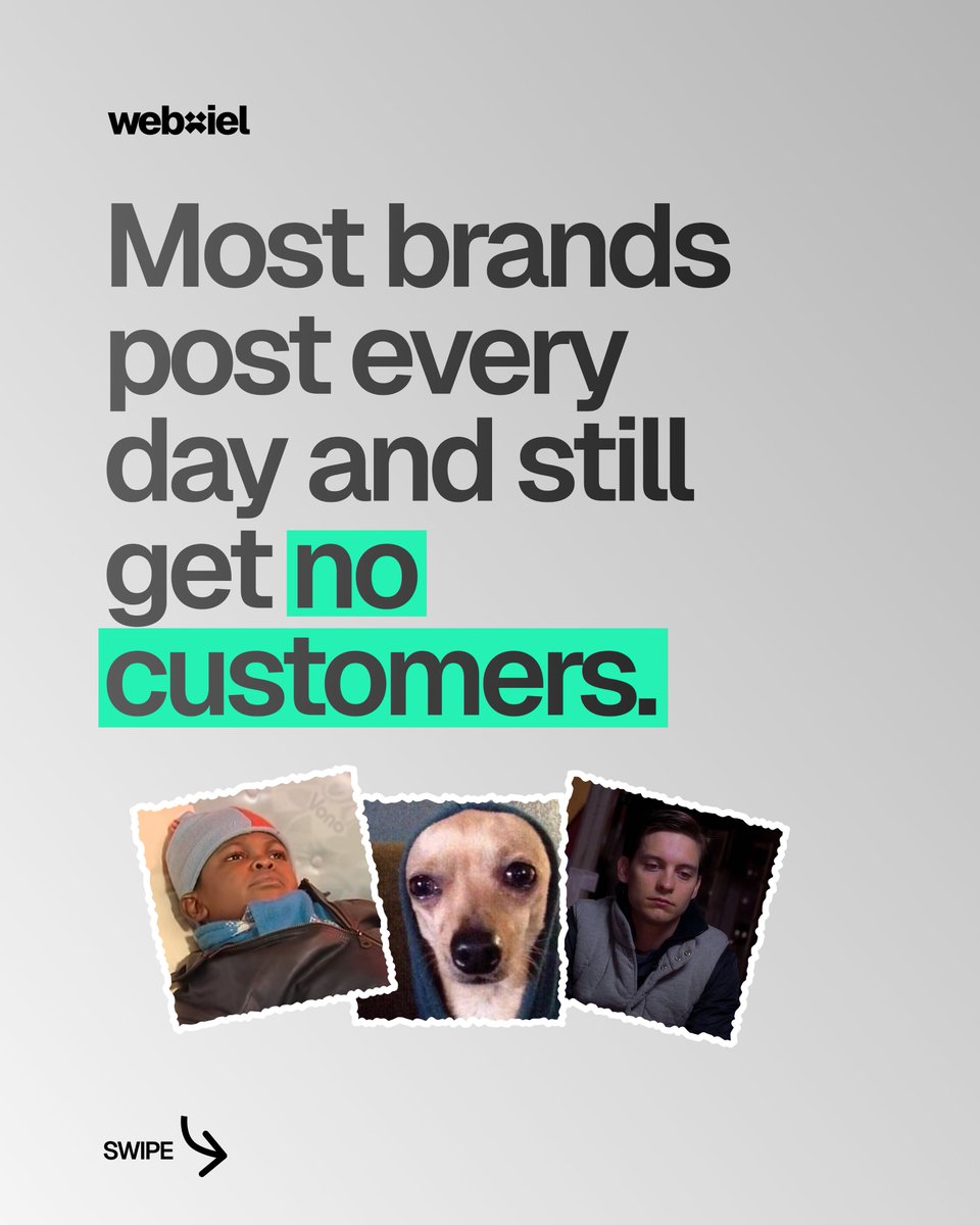 webxiel's tweet photo. Most brands post every day and still don’t get customers.

Because content alone doesn’t drive growth.

If your messaging is unclear, your positioning is weak, and your brand gives people no reason to trust you, posting more won’t fix it. That’s why some brands post once in a while and still get consistent inquiries, while others post daily and hear crickets.

The difference?
Clarity. Strategy. Perception.

Your audience doesn’t just need to see your content. They need to understand why your business matters.

If your brand is active but not attracting customers, it’s time to rethink the strategy behind the content. Send us a DM.

#webxiel #techcompany
