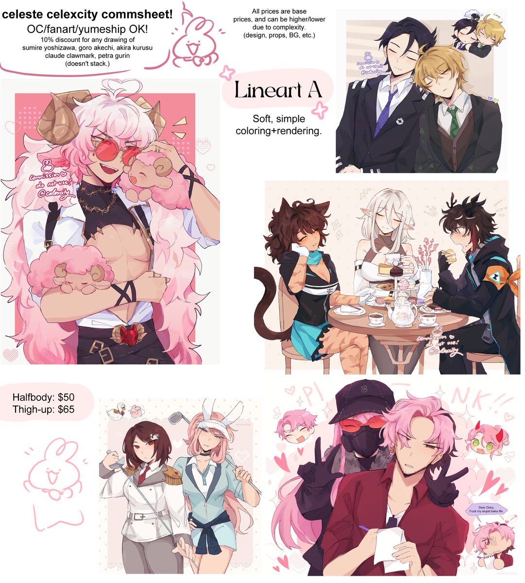 celeste 🐰 c♡mms open! tweet media