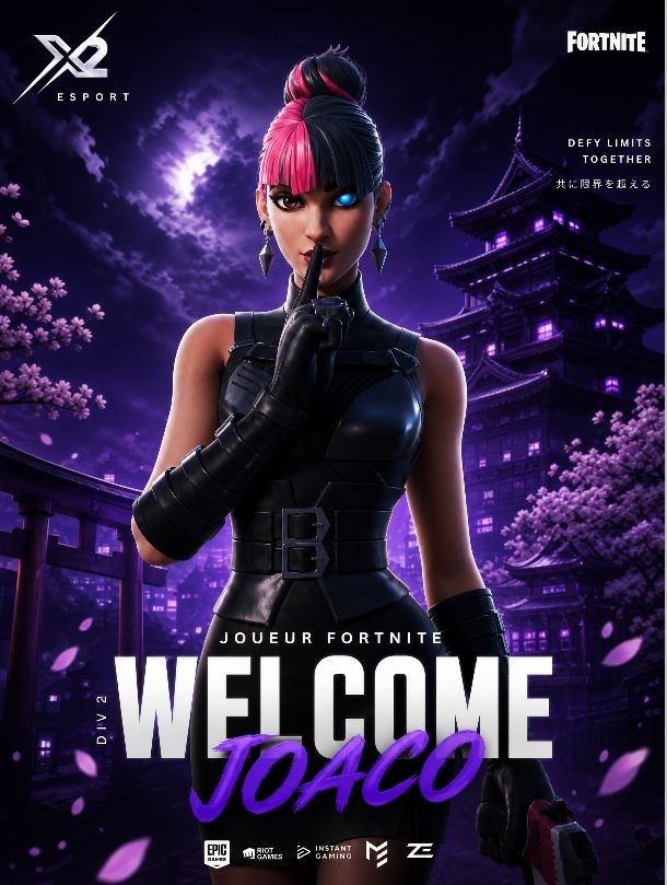 teamx2officiel's tweet photo. 🎮 ANNONCE OFFICIELLE – X2 ESPORT 🎮

Nous sommes fiers d’accueillir un nouveau joueur dans l’équipe Fortnite 🔥

👉 WELCOME @joacofnbr  !
✅ Division 2
✅ Joueur FR 🇫🇷
✅ Prêt à performer sous les couleurs de X2 ESPORT
Bienvenue dans l’aventure.

#X2Esport #Fortnite #Welcome https://t.co/yTEjwYTq8s