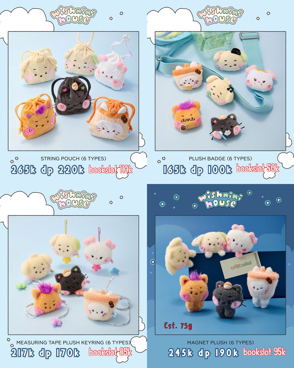 ceritwt's tweet photo. po nct wish x line friends : wishnini house md [ online sales ]

📩 form order = dm / wa https://t.co/zml0olGrai
📆 batch 1 close 25 mei pkl 23.00 wib 
💰 cicilan sampai juni (tanggal nya TBA)
✅ ship + tax
✖️ pack

— Plush keyring 
— Scarf plush keyring
— Magnet plush
— String pouch
— Plush badge
— Measuring tape plush
— Packing tape
— Medium plush cushion
— Big hug cushion
— Room plush keyring
— Head band
— Rug
— Pajama pants
— Reusable bag
— Multi cross bag
— Short sleeve Tshirt 

🏷️ wts boneka doll sion riku yushi jaehee ryo sakuya sionini kurinini bubblenyangni daengtrieni ryonryonnini pangpangnini
