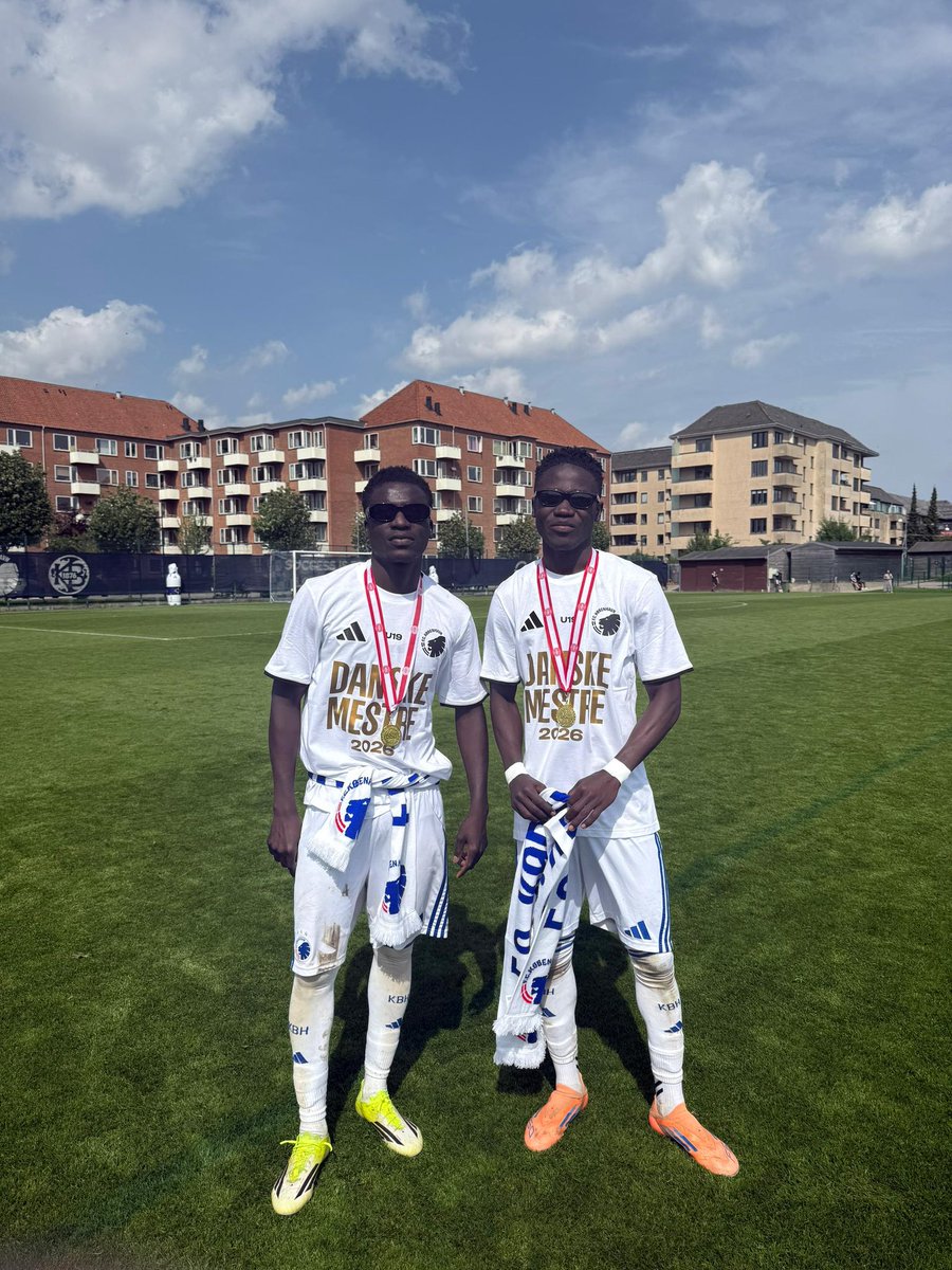 modousticPR's tweet photo. 🏆🥇

Congrats to #ModousticSportsPR duo Mustapha Nyassi and Sheikh Jaw who both won the Danish U19 League with FC Copenhagen after a 5-1 win over FC Midtjylland.

Jaw scored twice &amp; Nyassi scored as Copenhagen cruised to league title that sees them qualify to UEFA Youth League😍 https://t.co/iYxTUGax10