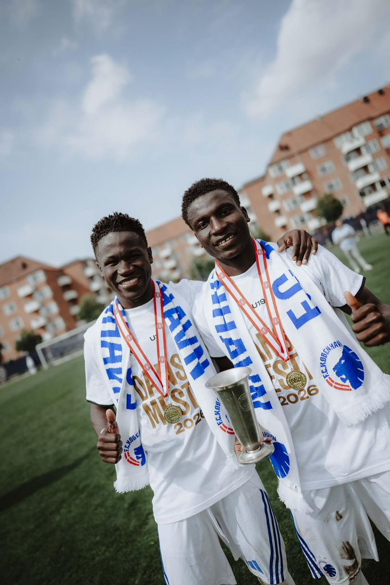 modousticPR's tweet photo. 🏆🥇

Congrats to #ModousticSportsPR duo Mustapha Nyassi and Sheikh Jaw who both won the Danish U19 League with FC Copenhagen after a 5-1 win over FC Midtjylland.

Jaw scored twice &amp; Nyassi scored as Copenhagen cruised to league title that sees them qualify to UEFA Youth League😍 https://t.co/iYxTUGax10
