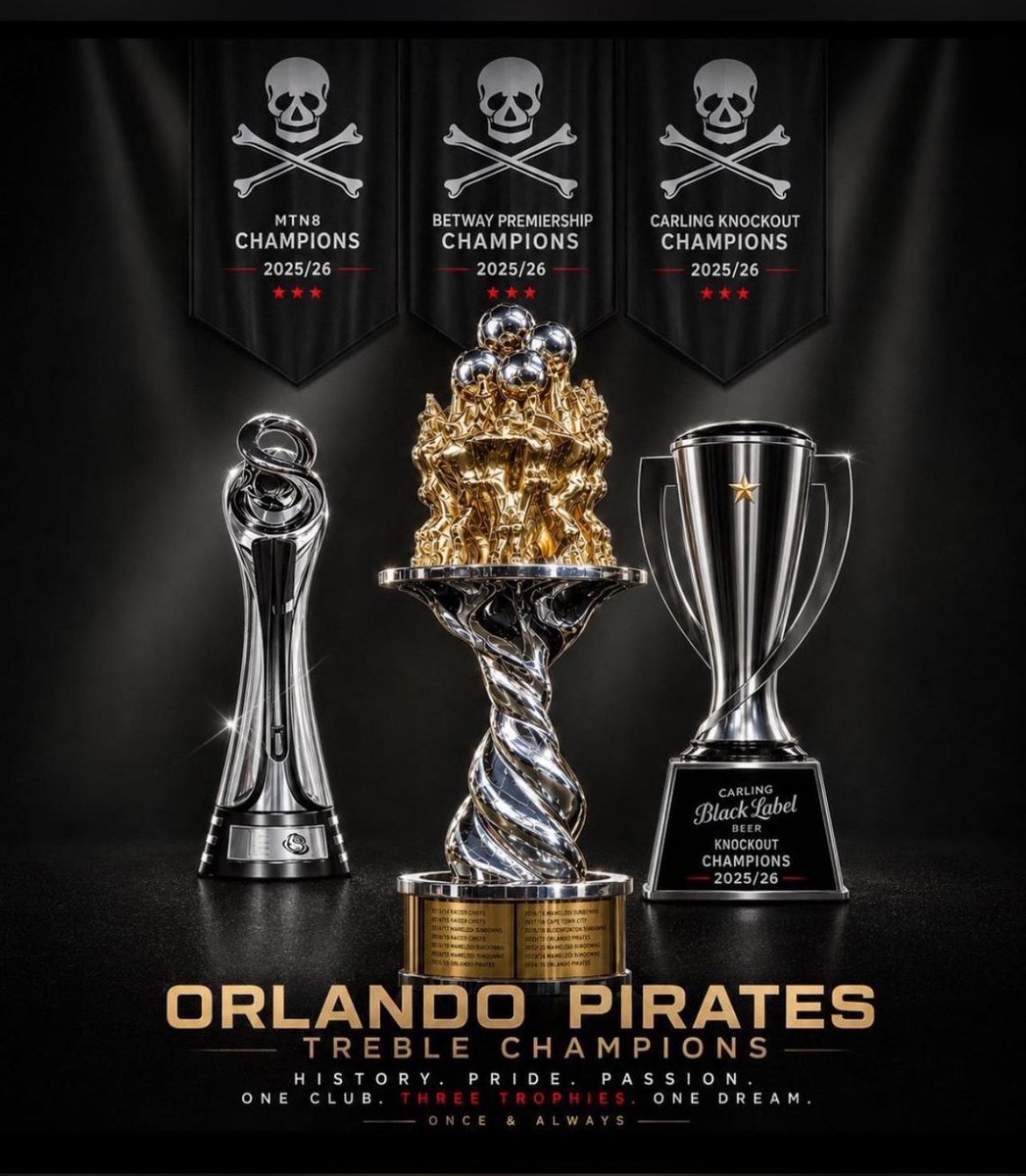 osiristhe1's tweet photo. The Orlando Pirates haters are currently undergoing the denial phase of their harsh reality 🤣
Excuses flying all over shem. 

Oksalayo, Up the Bucs! 🔥🏴‍☠️☠️⭐️
We are the champions! Treble Makers!

#OrlandoPirates #Buccaneers #TREBLE https://t.co/Ddfk5AAwzp
