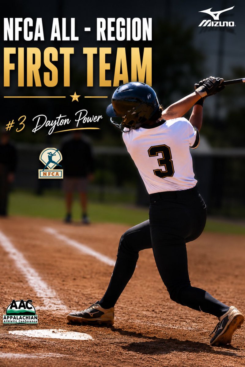 BrenauSoftball's tweet photo. Congratulations to 3 of our Golden Tigers on earning NFCA All - Region First Team 🌟 We are so proud of you ! https://t.co/bYpmXc0xBA