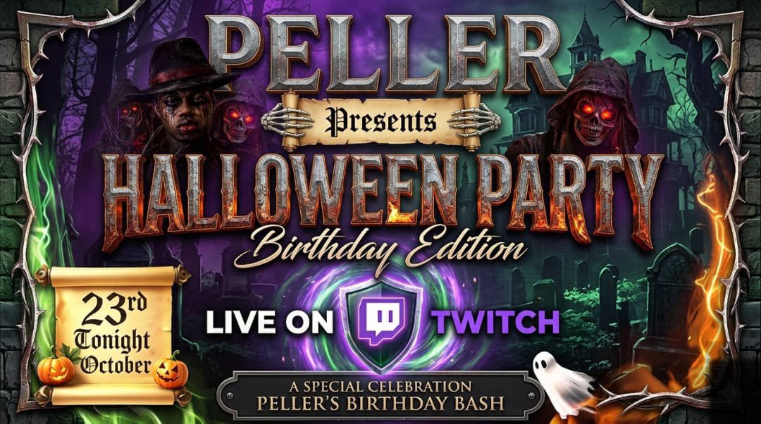 Tfresh_1202's tweet photo. 🕸️ “One night. Endless vibes. Scary fits. Viral moments. Don’t miss Peller’s Halloween Party!

#PellerHalloweenParty https://t.co/ip3csHtha0