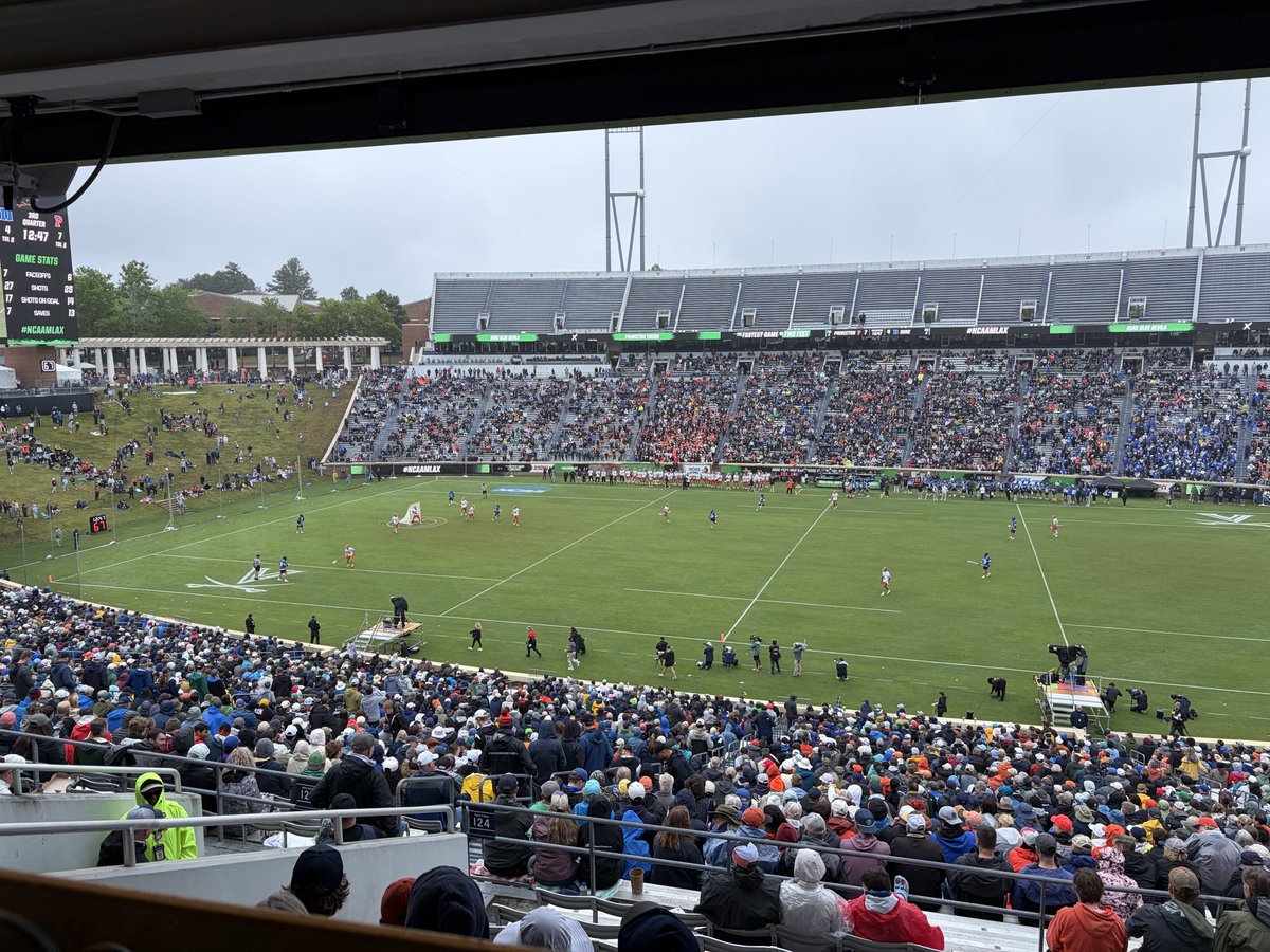 Tim_Leonard4's tweet photo. Good to be back at Champ Weekend! Nice crowd here at Charlottesville for the first game. 

@CuseMLAX plays Notre Dame in the second game. We hit the air at 2 pm for Orange Pregame on @TKClassicRock, Varsity Network and Cuse apps. 

Wooo!!! https://t.co/OBr0BoyQYN