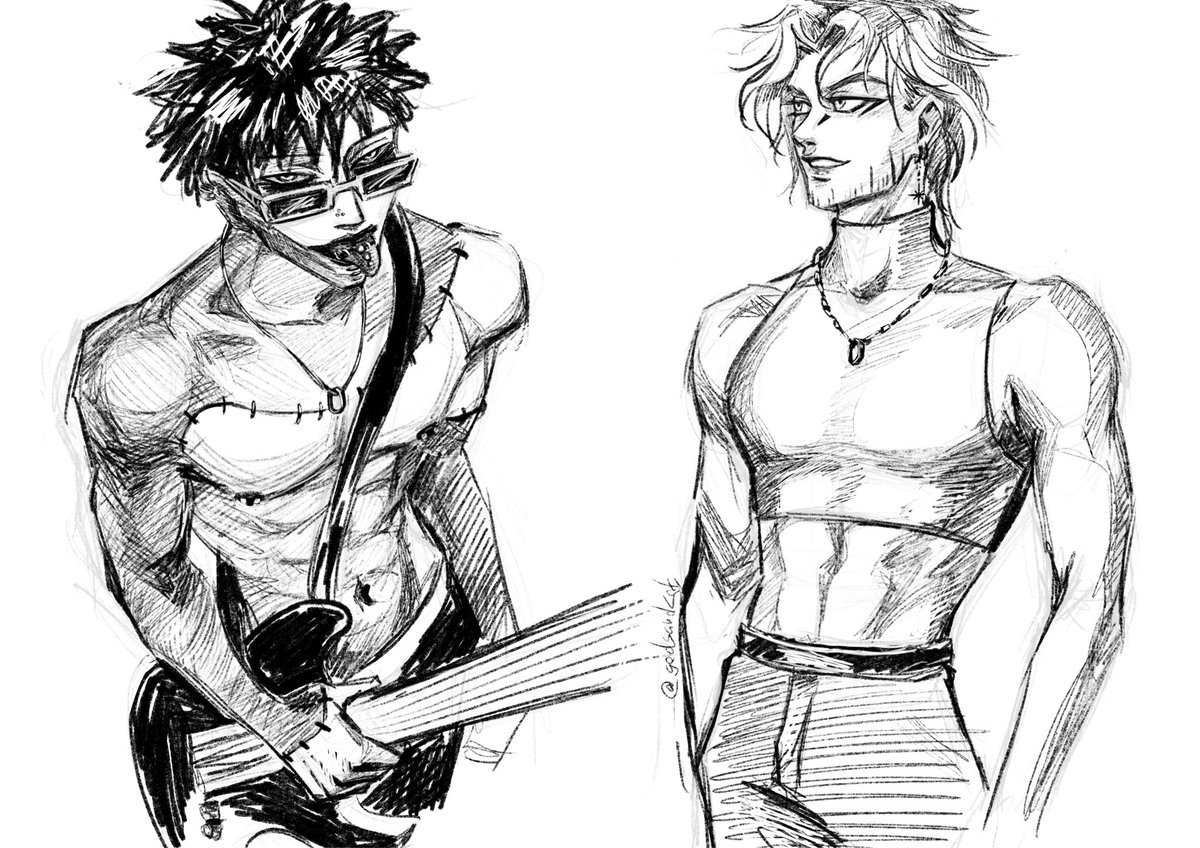 godsandcat's tweet photo. скетчи #dabihawks 
(рок аушки с ними меня не отпускают) https://t.co/JzC4U1ag6N