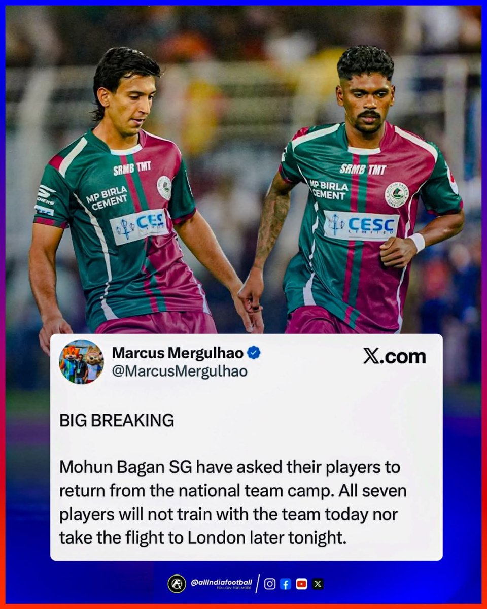 Deepjyoti970689's tweet photo. Now it’s high time to see how all seven players react. Are they still running behind money or the nation? If they choose the first option, then all seven should be boycotted from the national team forever. #NoClubisbiggerthanthenation https://t.co/K4lDbE61jb