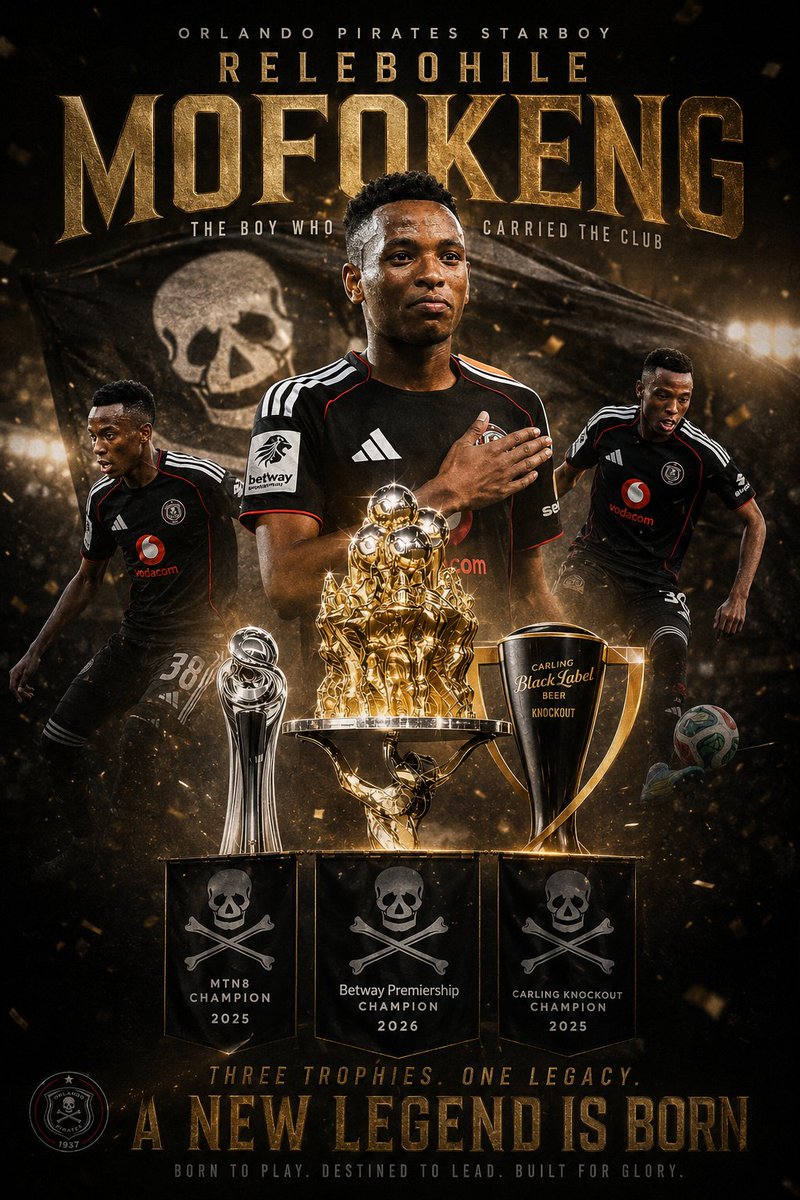 Clock646814's tweet photo. @orlandopirates Our star boy Relebohile Mofokeng has done a legendary work for the club at his prime.♥️🔥
23 goal contributions overall for Pirates on 2025/26 Season!☠️🔥
#OrlandoPirates #OnceAndAlways https://t.co/0bB6AKVSyY