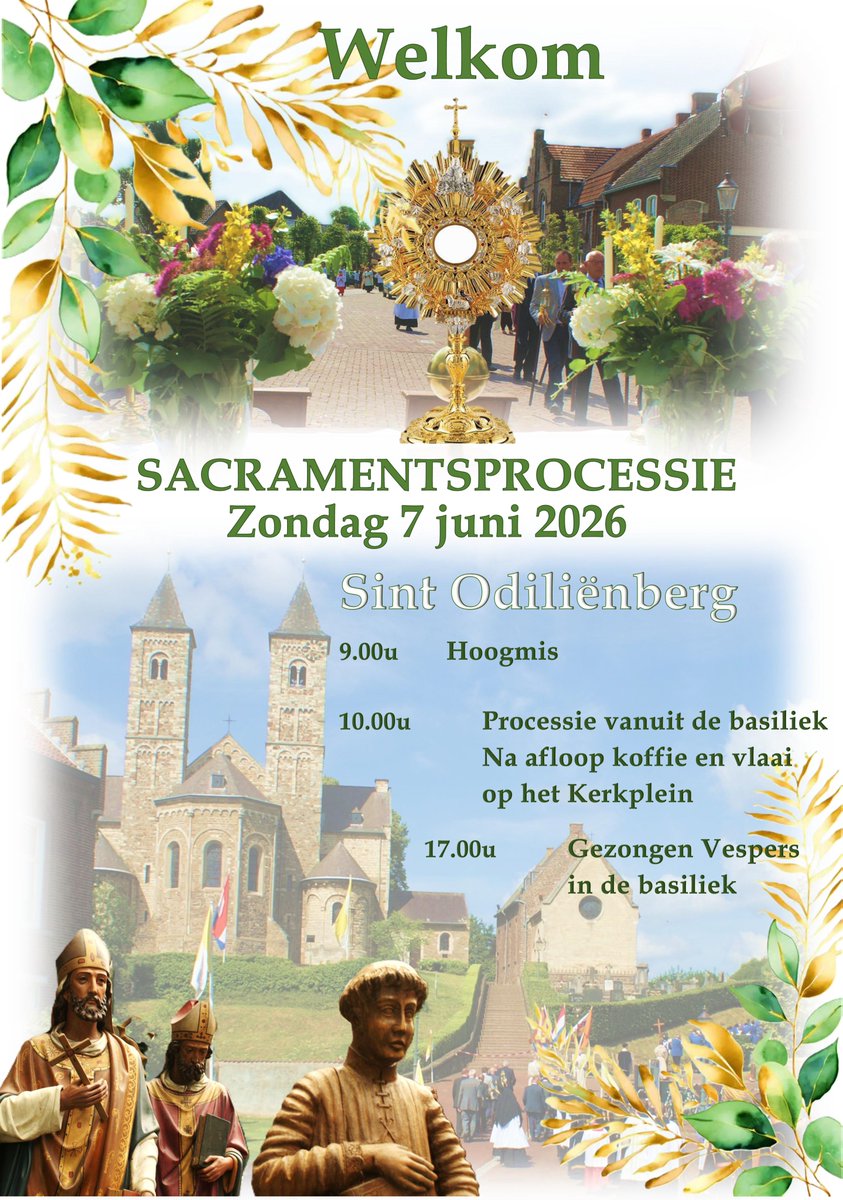 PThabor's tweet photo. Uitnodiging Sacramentsprocessie Sint Odiliënberg o... https://t.co/9wTTE8neFj https://t.co/RaAroMhzu5