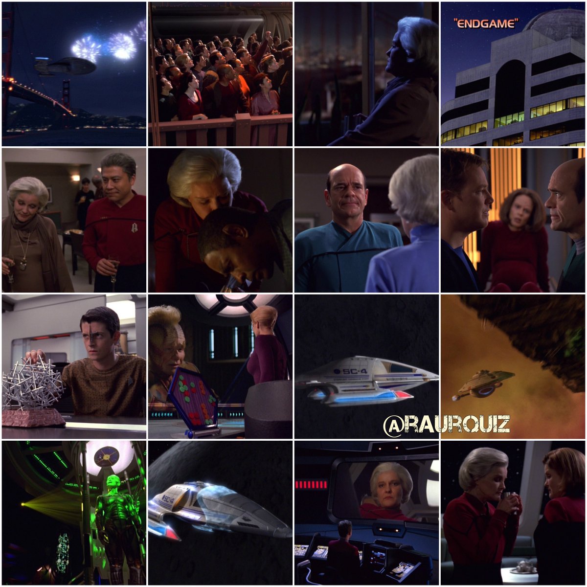 raurquiz's tweet photo. #otd #startrek #voyager #endgame #janeway #chakotay #tuvok #kim #paris #belannatorres #7of9 #emh #icheb #barclay #Korath #EnsignMiralParis #borgqueen #timetravel #startrek59 @TrekMovie @TrekCore @StarTrek @StarTrekOnPPlus https://t.co/K0HpTRwKsW