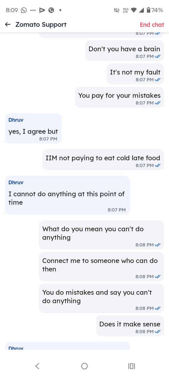 sambu5667's tweet photo. @deepigoyal @temple @zomatocare No concern or regard for customer at all . Years and years we have to been you run behind you write mails follow up for weeks as if it's our mistake . Don't you thugs have any shame harassing us for your incompetence in service? Resolve correctly and immediately. https://t.co/ze59vwknPe