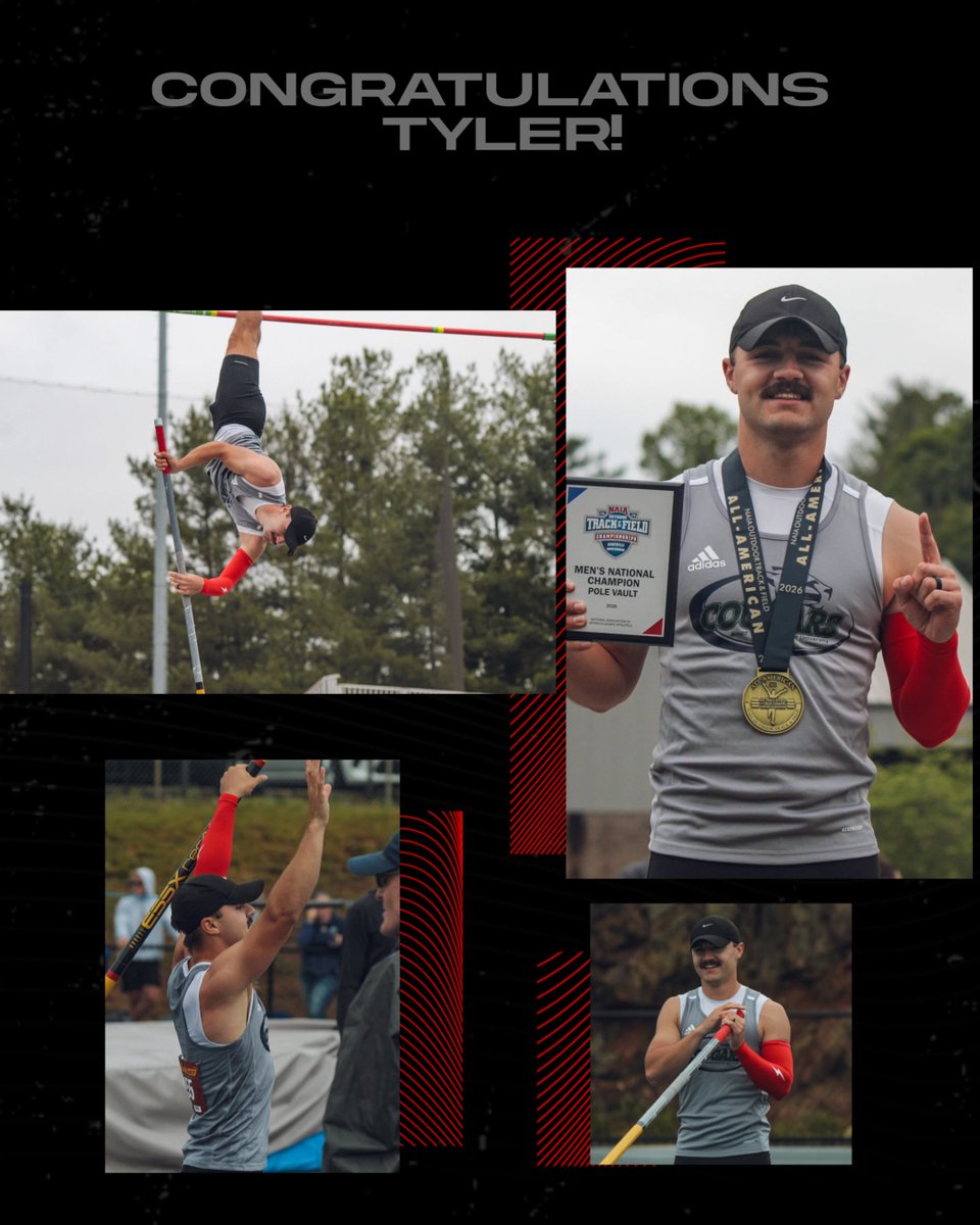 westfallath's tweet photo. Congratulations to Westfall Alum Tyler Shipley on winning the NAIA Pole Vault National Championship! https://t.co/AzhOBPgiYE
