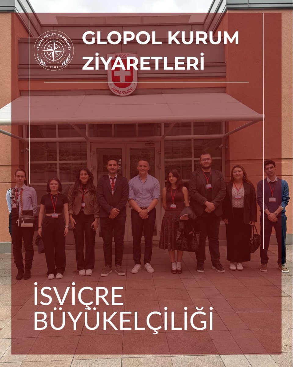 ssua_glopol's tweet photo. 🇹🇷GLOPOL olarak İsviçre Büyükelçiliği’ni ziyaret etmekten memnuniyet duyduk. Nazik ev sahiplikleri için teşekkür ederiz. 🇨🇭

🇬🇧As GLOPOL, we were pleased to visit the Embassy of Switzerland. We thank them for their warm hospitality. 🇨🇭 https://t.co/09YO5MOL6z