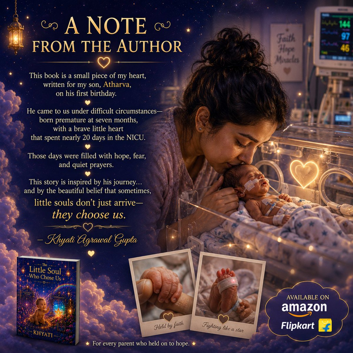 authorkhyati's tweet photo. my premature NICU warrior turns ONE on 24th May, author copy via @notionpress &amp; @DTDCIndia Order:NPAO-6a0c718faf16d,Tracking Number:Z2000270235,Ticket 27515114 is stuck in Lucknow Help me @naveenvalsa @abhishek_chuck read it to my baby on his bday https://t.co/Dh3gbEPsNn https://t.co/gqoEjsiahU