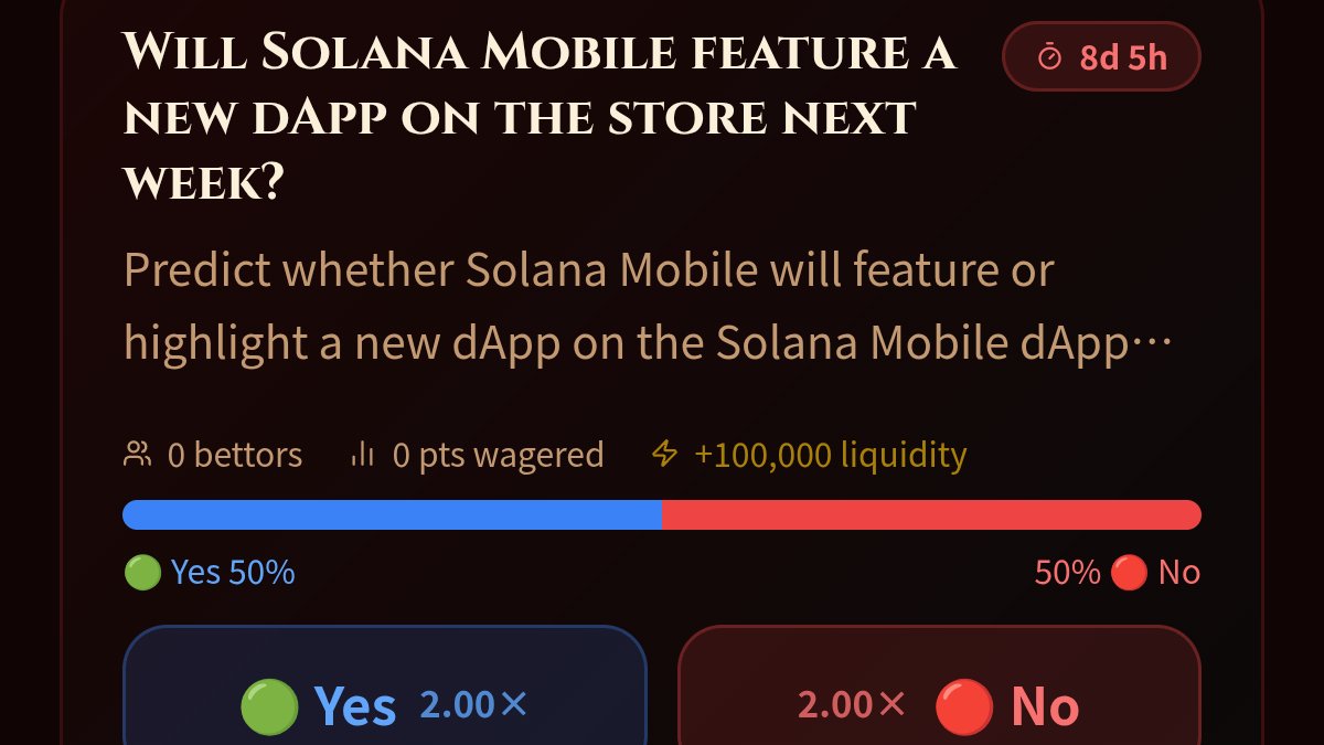 seekerenvelope's tweet photo. Will @solanamobile feature a new dApp on the store next week? Come to seeker envelope let's know what the community think https://t.co/citndQy1Ki